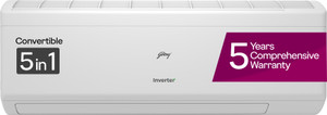 godrej 2023 model 2 ton 3 star split inverter i-sense technology with blue fin anti corrosive coating ac ac 2t ei 24iinv3r32-wwa split white