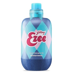 godrej ezee liquid detergent for both top load and front load washing - 500g bottle for winter wear  added conditioner  no soda formula  woolmark certified