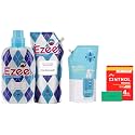 Godrej Ezee Liquid Detergent - Winterwear, No Soda Formula, 2kgs &amp; inal Bath Soap - 100g (Pack of 4) &amp; kt Germ Fighter Handwash Refill Pack | Aqua | Germ Protection &amp; Soft on Hands - 725ml