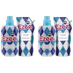 godrej ezee liquid detergent - winterwear no soda formula 2kgs 1 bottle amp 1 refill pack of 2