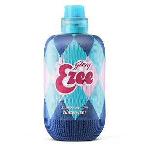 godrej ezee liquid detergent - 1kg bottle  for winter-wear  added conditioner  no soda formula  woolmark certified