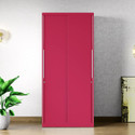 Interio by Godrej Slide N Store Pro Sliding Door Metal Almirah (Finish Color - Textured Blush Red, Knock Down)