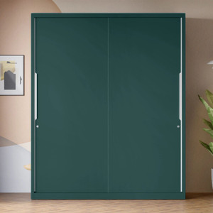 interio by godrej slide n store xl plus sliding door metal almirah finish color - sea pine knock down