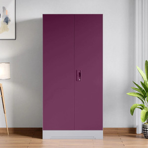 interio by godrej slimline 2 door with locker and drawer metal almirah
