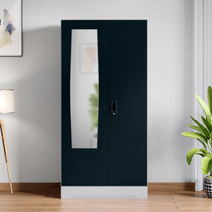 interio by godrej slimline 2 door with locker with mirror metal almirah