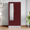 Interio by Godrej Slimline 2 Door with Locker and Drawer and Mirror Metal Almirah