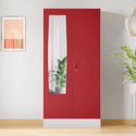Interio by Godrej Slimline 2 Door with Locker and Drawer and Mirror Metal Almirah (Finish Color - Baked Apple, Knock Down)