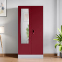 Interio by Godrej Slimline 2 Door with Locker and Drawer and Mirror Metal Almirah