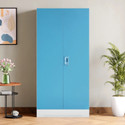 Interio by Godrej Slimline 2 Door with Locker and Drawer Metal Almirah (Finish Color - Milky Blue, Knock Down)