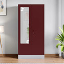Interio by Godrej Slimline 2 Door with 2 shelves with Star Design Mirror Metal Almirah