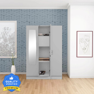 interio by godrej slimline 3 door with locker and mirror metal almirah