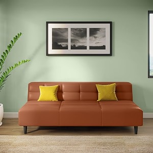 Interio by Godrej Suez 3-Seater Synthethic Leather