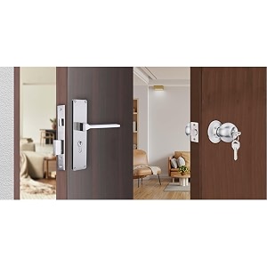 godrej mortise door lock handle set  200mm neh-16 1ck europrofile  5 pin brass tumbler mechanism 6