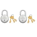 Godrej Locks I Freedom 7 levers 63 mm I 3 Keys I Padlock for Main Door I Gate Lock Tool Box, Shutters, Shops &amp; Offices I Strong Hardended Corression Resistant Shackle I Silver Finish (Pack of 2)