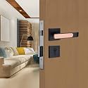 Godrej Mortise Lock | Handle Lock Set for Main & Internal Doors | Gloria Home Décor Handle | Matte Black Rose Finish | 9 Inch Lockbody | 60mm 1CK Cylinder Knob from Inside Key Outside | 3 Keys