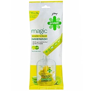 godrej protekt magic power to liquid handwash with refill - 9g lime amp aloe vera