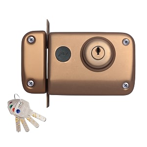 godrej rim lock i ultra xl i 2c deadbolt i matte rose gold finish i for insideoutside opening door amp leftright handed doors i 4 keys i 5 year warranty i manual locking
