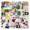 Goelite Coding Programming Laptop Stickers, Scratch-Proof and Waterproof Developer Sticker, for Phone Cover, Programmer (Pack of 60)