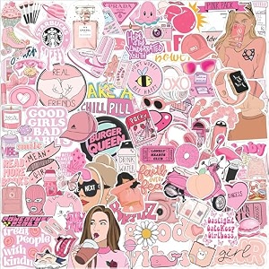 goelite cute kawaii stickers for girls  124 japanese style sticker stationery set for journals scrapbooking diy arts and crafts items