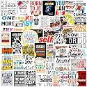 Goelite Motivational Inspiration Quotes Stickers for Laptop, Journal, Water Bottle, Waterproof Re-usable Residue Free Vinyl Sticker (Pack of 50)