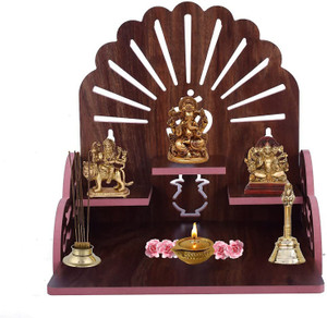goelite wooden wall hanging temple for homeofficeshop and more beautiful pooja temple engineered wood home temple