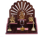 Goelite Wooden Wall Hanging Temple For Home,office,Shop, And More Beautiful Pooja temple Engineered Wood Home Temple