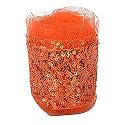 GOELX Fashion Sequence Net Laces for Dresses/Sarees/Lehenga/Suits/Caps/Bags/Decorations/Borders/Crafts (Orange , Combo Pack of 4.25 m)
