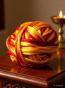 gofii Silk Mauli - Kalawa - Raksha Sutra with two natural colours Red and Saffron in silk thread 15 Meters Thread