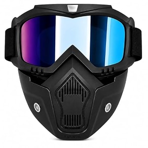 goggle mask anti scratch uv protective open face amp eyewear windproof dirt shield adjustable strap soft foam padded detachable for cycling bike off road racing riding unisex