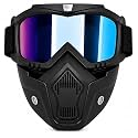 Goggle Mask Anti Scratch UV Protective Open Face & Eyewear Windproof Dirt Shield Adjustable Strap Soft Foam Padded Detachable for Cycling Bike Off Road Racing Riding Unisex