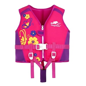 gogokids kids swim vest toddler floaties jacket for 20-50 lbs girls and boys float swimwear with adjustable safety strap for 2-7 years