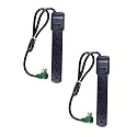 GoGreen Power Inc. (G-16103MSBK-2) 6 Outlet Surge Protector, 2.5FT Cord, Black, 2 Pack