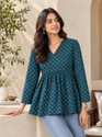 GOKUL TRENDZ Casual Printed Women Dark Green