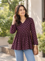 GOKUL TRENDZ Casual Printed Women Purple Top