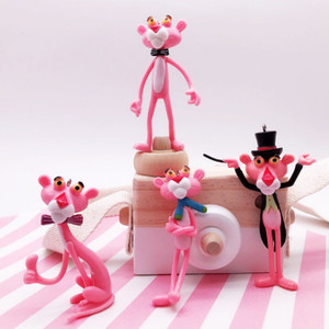 gokulshoppe pink leopard decorative showpiece  -  2 cm iron pink