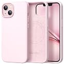 GolbinBox Magnetic for iPhone 13/14 Case, Silicone Cover, Chalk Pink