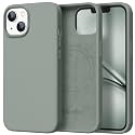 GolbinBox Magnetic for iPhone 13/14 Case, Silicone Cover, Calke Green