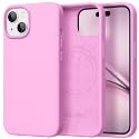 GolbinBox Magnetic for iPhone 15 Case, Silicone Cover, Rose Pink