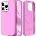 GolbinBox Magnetic for iPhone 16 Pro Case, Silicone Cover, Cherry Blossom