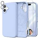 GolbinBox Magnetic for iPhone 17 Case, Silicone Cover, Cyan Purple