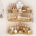 Gold 3 Tiers Bathroom Corner Organizer, Bathroom &amp; Kitchen Tray
