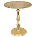 Gold Accent Side Table Modern End Stand for Small Spaces Living Room Decor