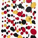 Gold Black Red Party Decorations Circle Dots Streamer Hanging Paper Polka Dots Garland for Graduation Birthday Wedding Anniversary Holiday Pirate Poker Casino Las Vegas Party Supplies