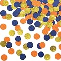 MOWO Gold Blue and Orange Confetti Table Decoration, 1.2'', 200pc