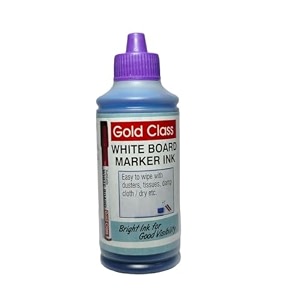 gold class white board marker bottled ink 100ml  easily refillable  suitable for marker pens with multiple surfaces  office stationery  school stationery- pack of 1 blue
