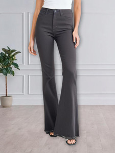 GOLD-D.A FASHION Flared Women Grey Jeans