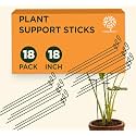 GOLD DUST Plant Support Sticks, 18 Inch (1.5 Ft Pack of 18), Plant Supporter, Garden Stakes for Plants, Home Garden Accessories, Climber Support for Plants, Money Plant Support Stick