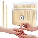 GOLD HONEY 360PCS Cuticle Pusher Wood in Boxed, Orangewood Sticks for Nails