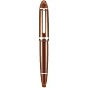 GOLD LEAF Jinhao X159 Coffee Brown Acrylic Fountain Pen # 8 Fine Nib Gold Trim for Writing and Calligraphy with Refill Ink Converter (Brown Silver Trim)
