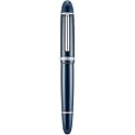 GOLD LEAF Jinhao X159 Navy Blue Acrylic Fountain Pen # 8 Fine Nib Gold Trim for Writing and Calligraphy with Refill Ink Converter (Navy Blue Silver Trim)